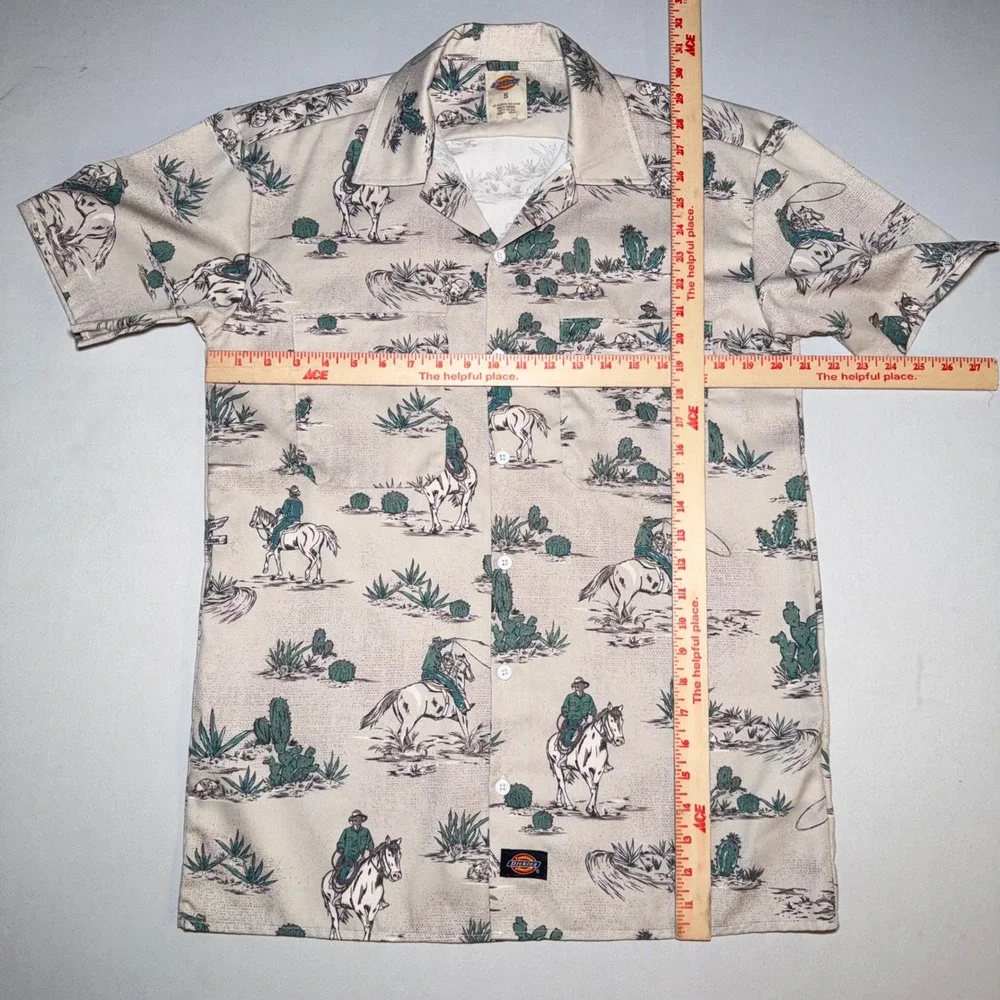 Dickies Suit Set Mens S 32W Tan Cowboy Desert Rare Print‎ 874 Pants Western Cact
